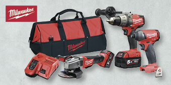 MILWAUKEE M18 5.0AH FUEL “3C POWER PK” 3PCE KIT M18FPP3C–502B MILWAUKEE M18 5.0AH FUEL “3C POWER PK” 3PCE KIT M18FPP3C–502B