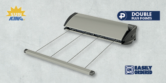 SUNKING 4 LINE RETRACTING CLOTHESLINE STONE SUNKING 4 LINE RETRACTING CLOTHESLINE STONE