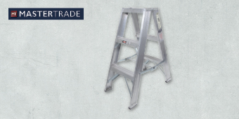 MASTERTRADE 3 STEP ALUMINIUM DOUBLE SIDED LADDER AA32–202 MASTERTRADE 3 STEP ALUMINIUM DOUBLE SIDED LADDER AA32–202